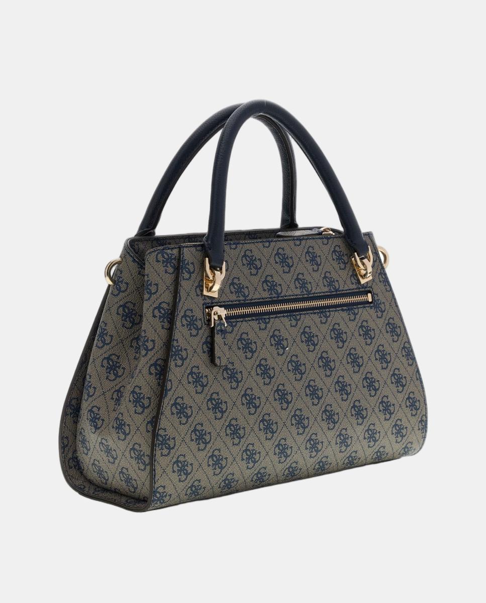 Mala Tipo Satchel com Alça Dupla e Alça de Tiracolo Cinzento-4
