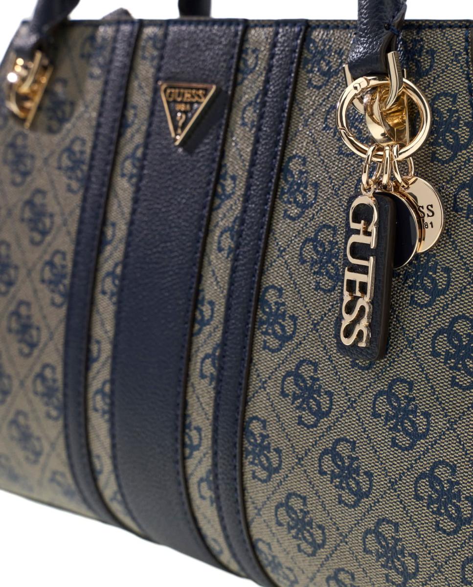 Mala Tipo Satchel com Alça Dupla e Alça de Tiracolo Cinzento-5