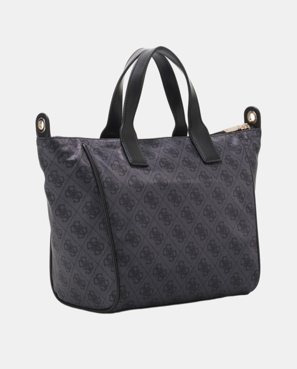Mala de Mão com Alça Dupla e Estampado Integral Cinzento-5