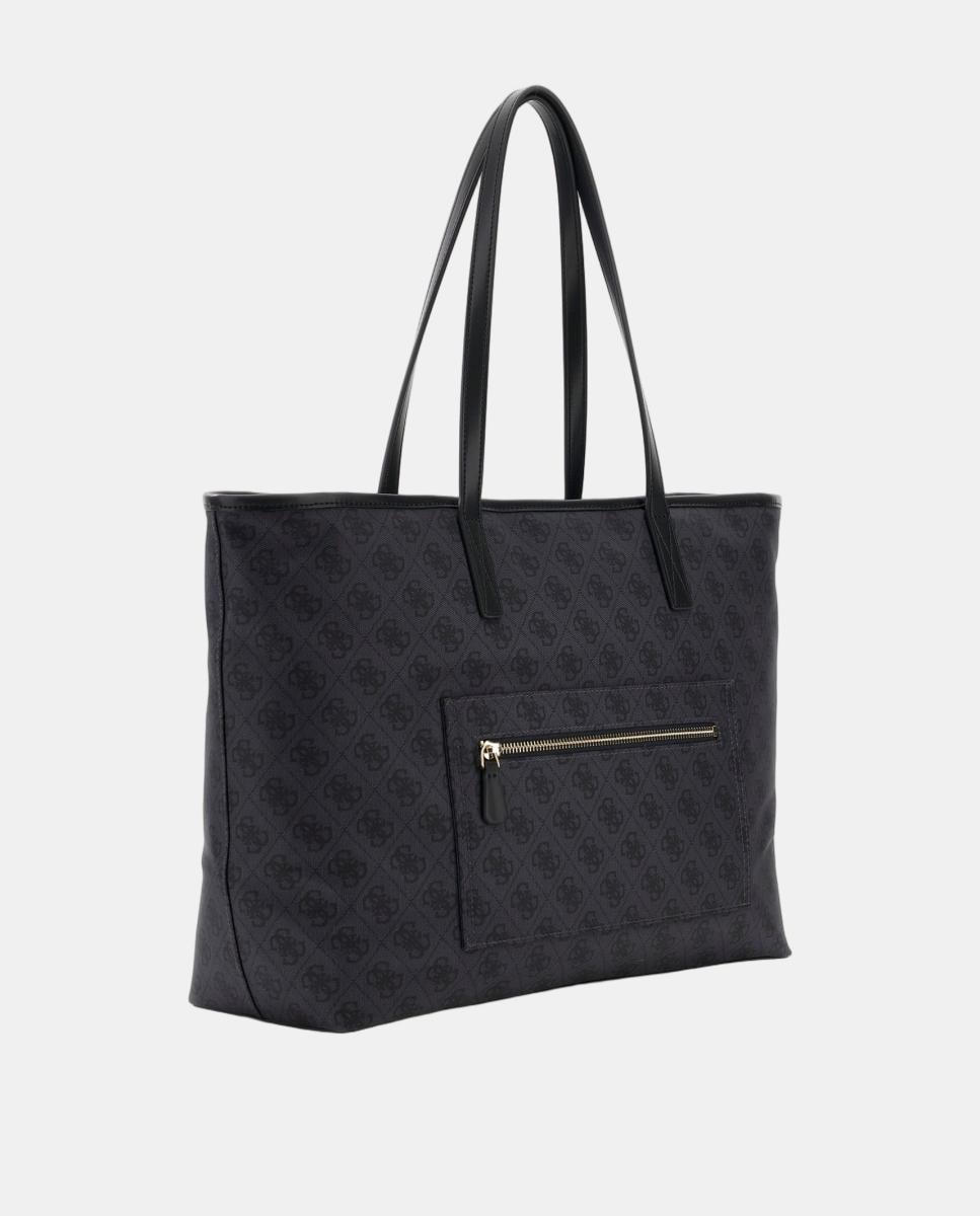Mala Tipo Tote com Alça Dupla e Pouch Amovível Cinzento-escuro-3