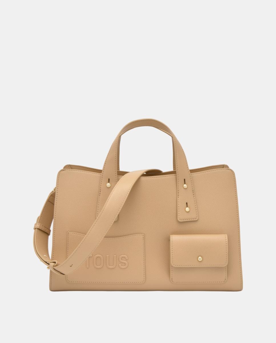 Imagen 0 de Bolso bowling mediano Beige