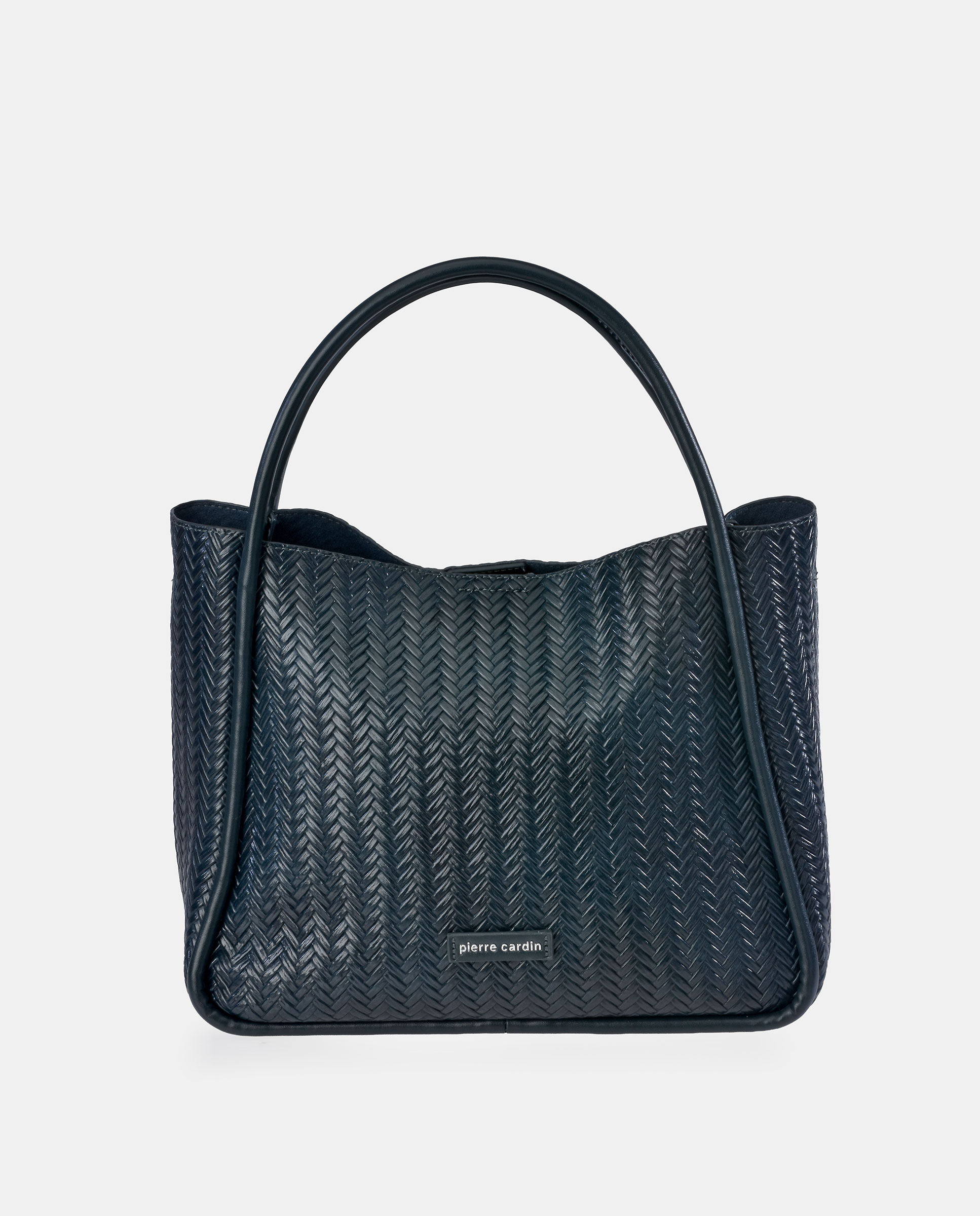 Bolso shopper Pierre Cardin en P.U. grabado trenzado - Azul Azul-1