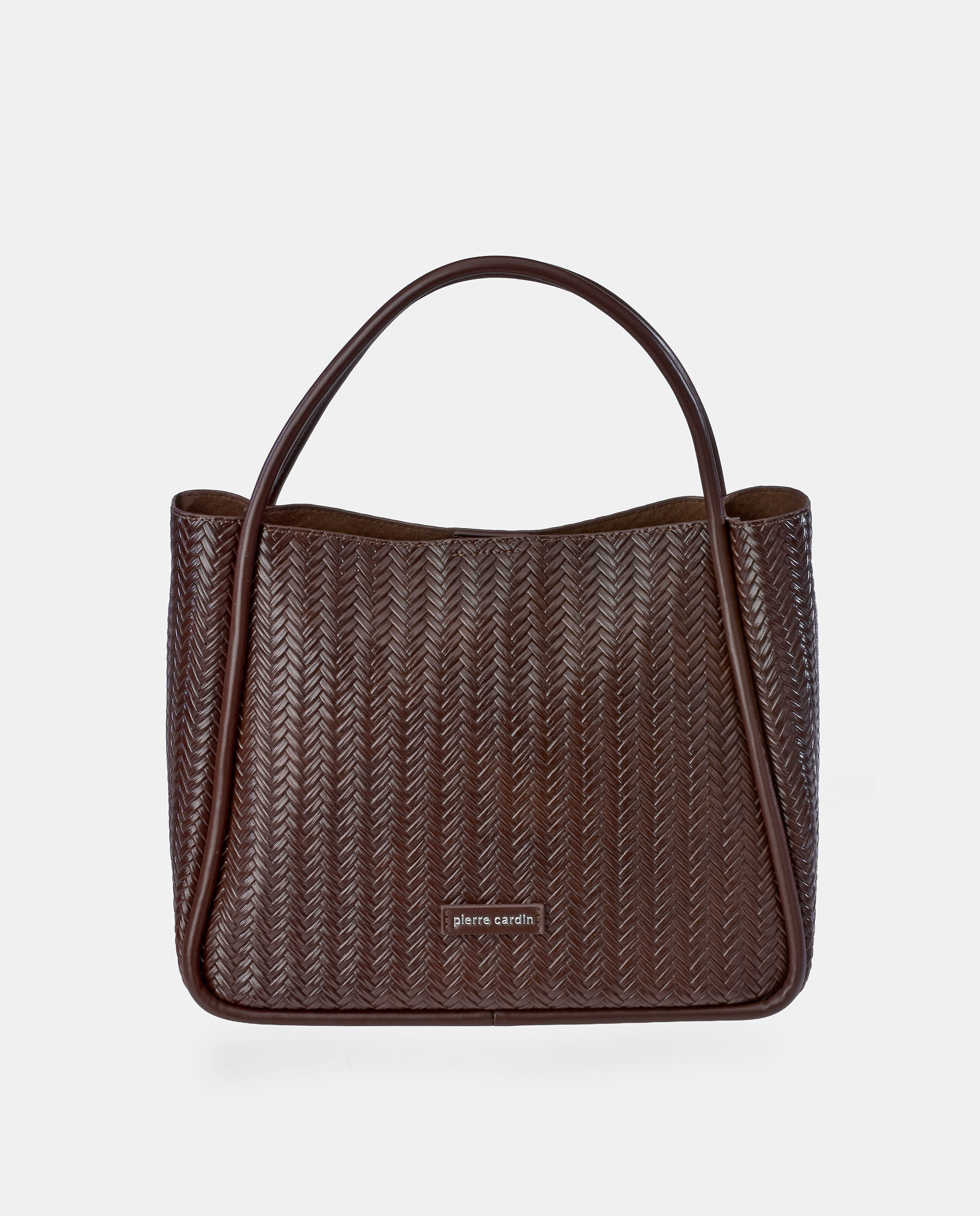 Imagen 0 de Bolso shopper Pierre Cardin en P.U. grabado trenzado Marrón
