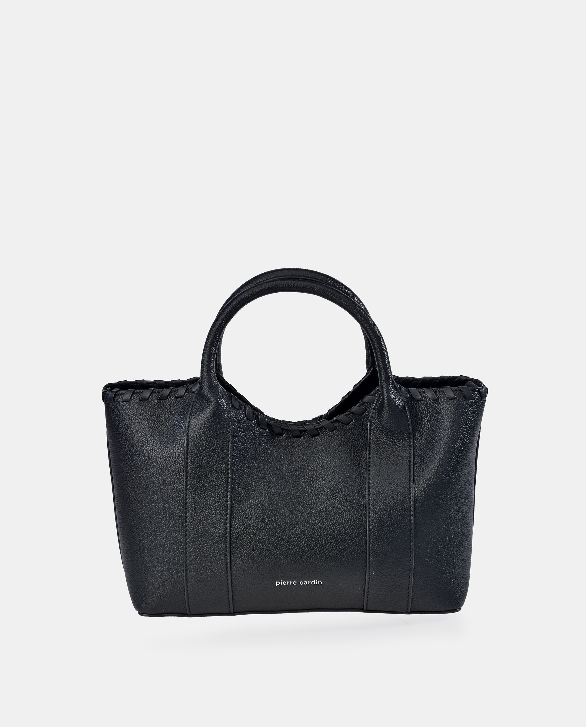 Imagen 0 de Bolso shopping Pierre Cardin en P.U. con asas demano Negro