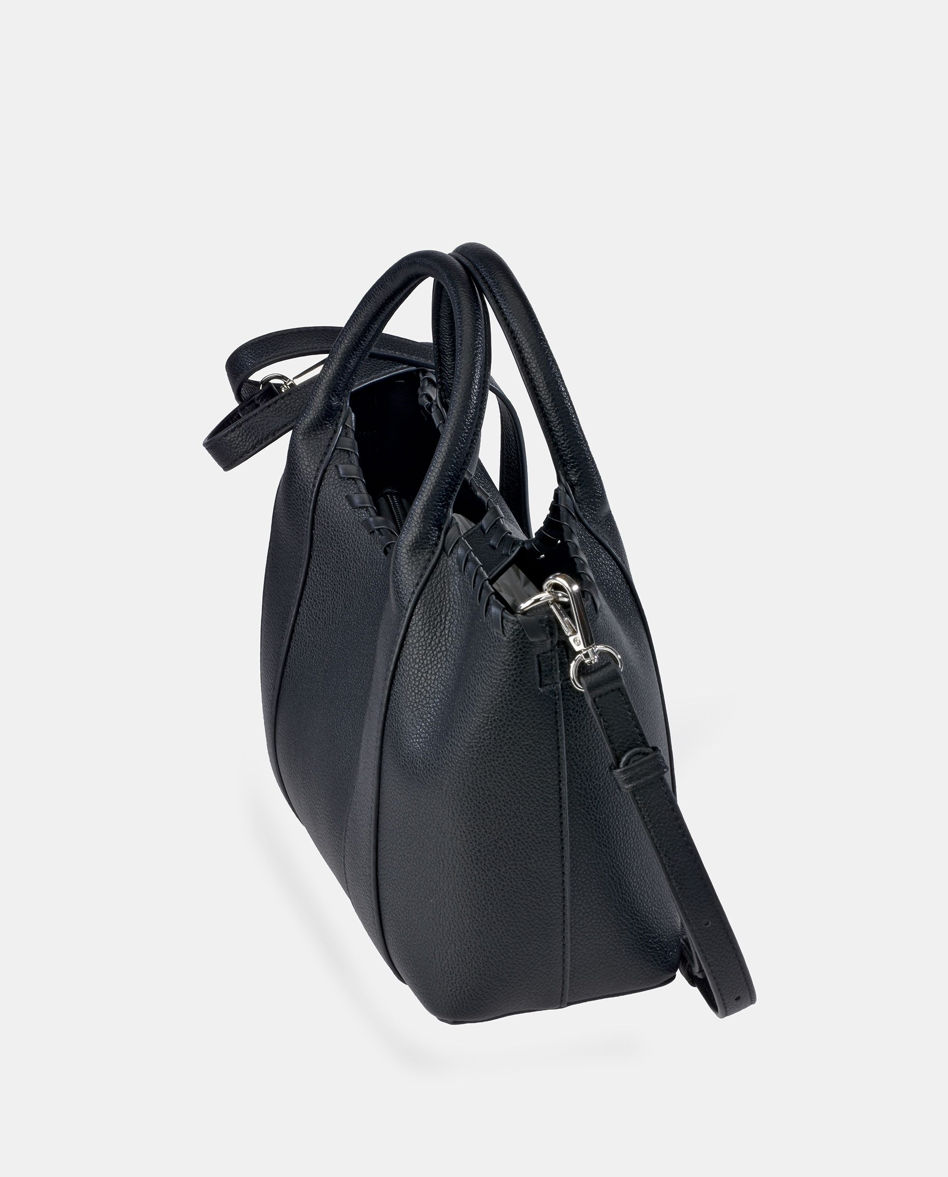 Bolso shopping Pierre Cardin en P.U. con asas demano - Negro Negro-3