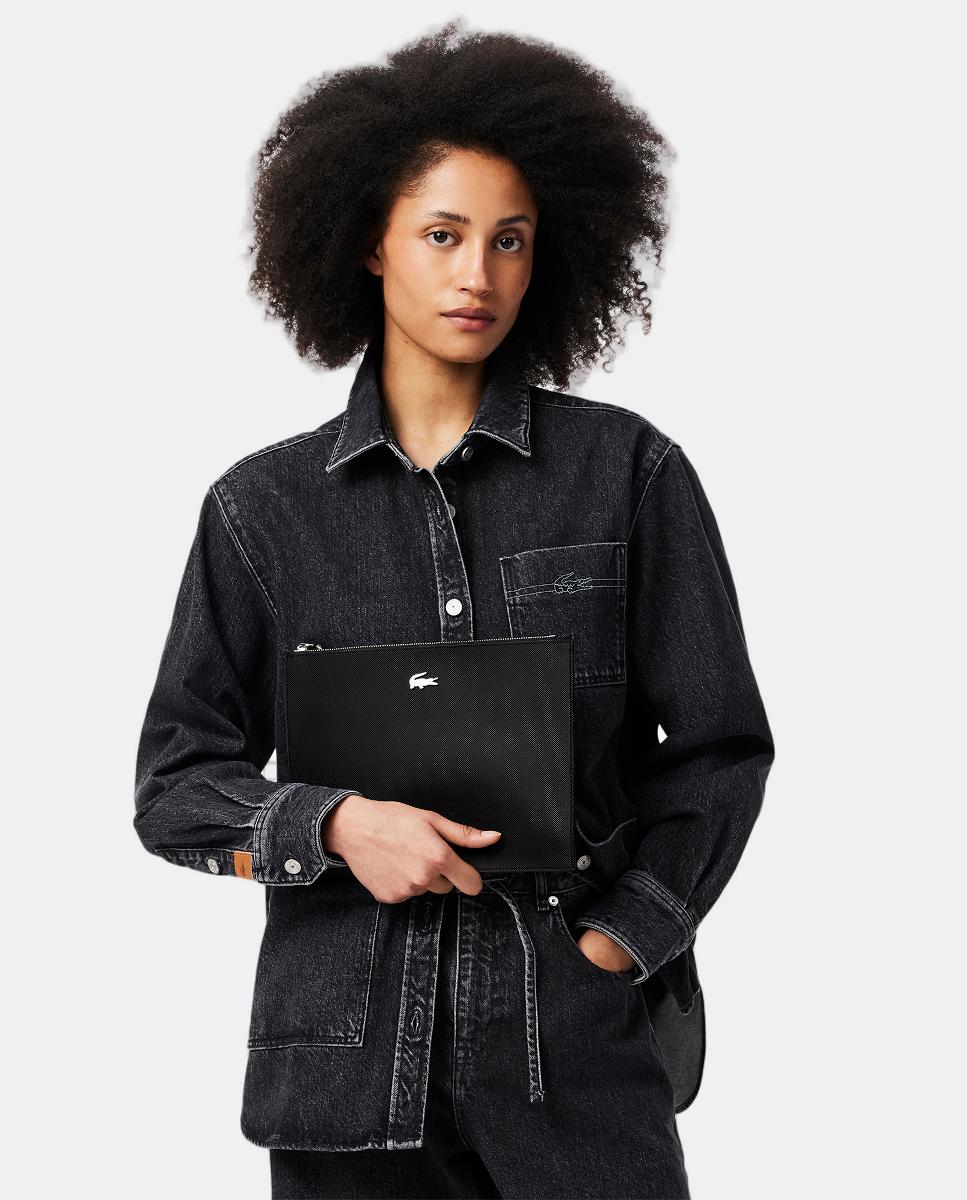 Cartera de mano en con cremallera - Lacoste - Negro Negro-6