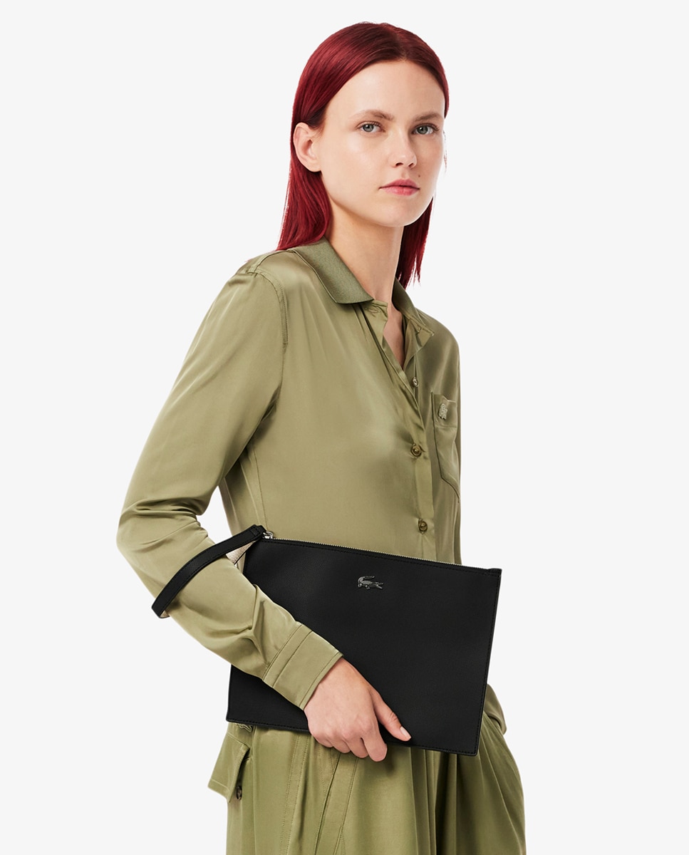 Cartera de mano en con cremallera - Lacoste - Negro Negro-8