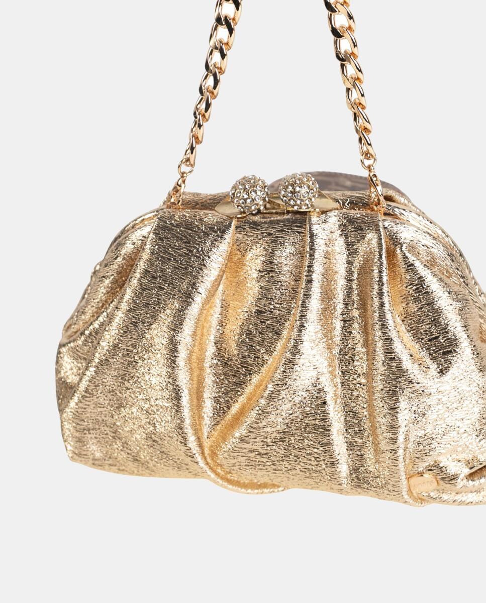 Mala Clutch com Fecho Metálico Ouro-2