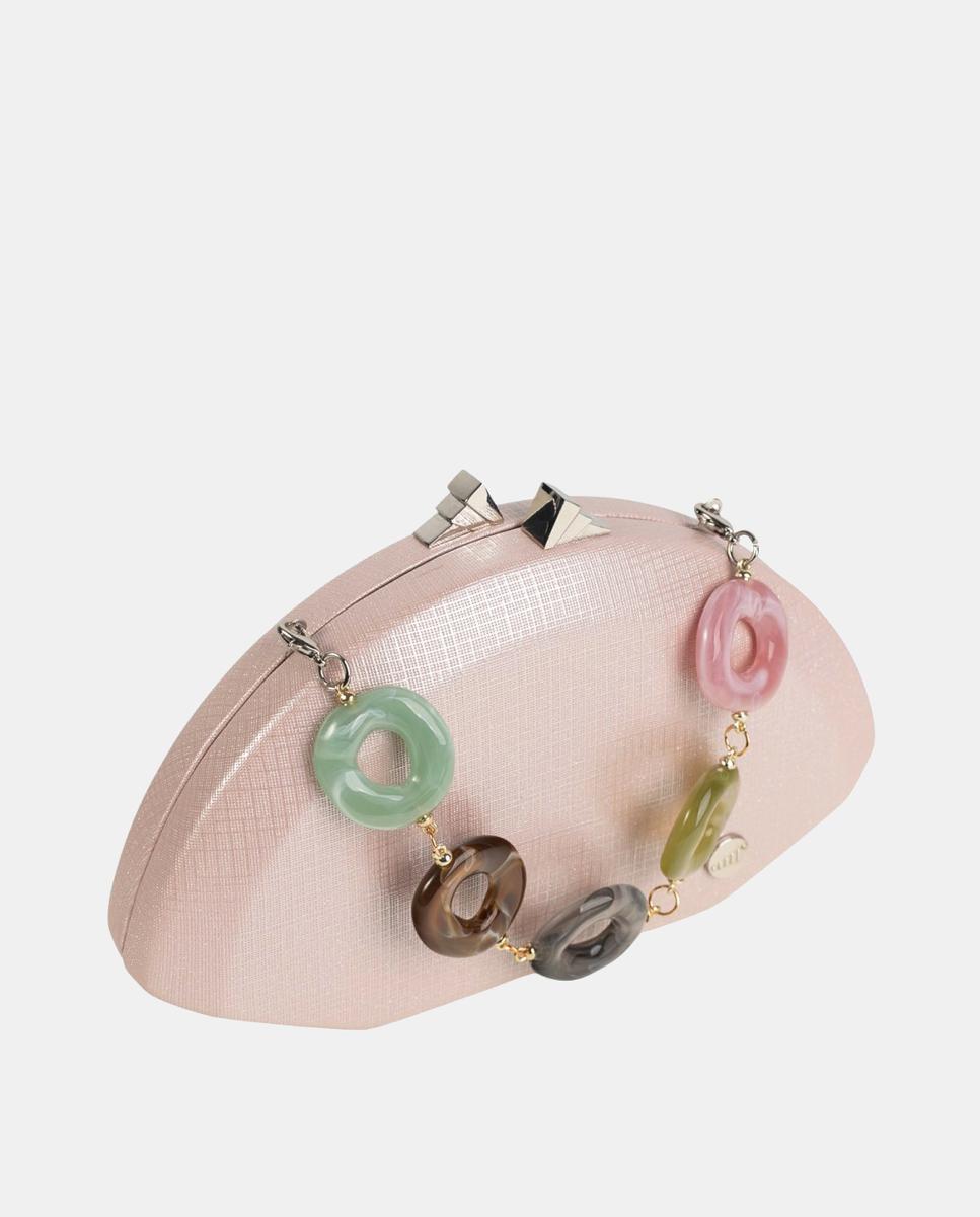 Mala Clutch com Fecho Metálico Nude-2