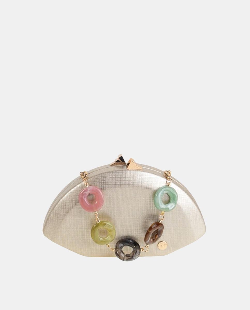 Mala Clutch com Fecho Metálico Ouro-1