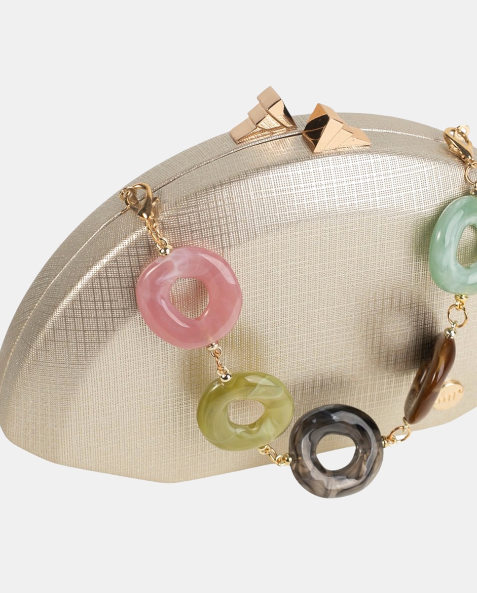 Mala Clutch com Fecho Metálico Ouro-2