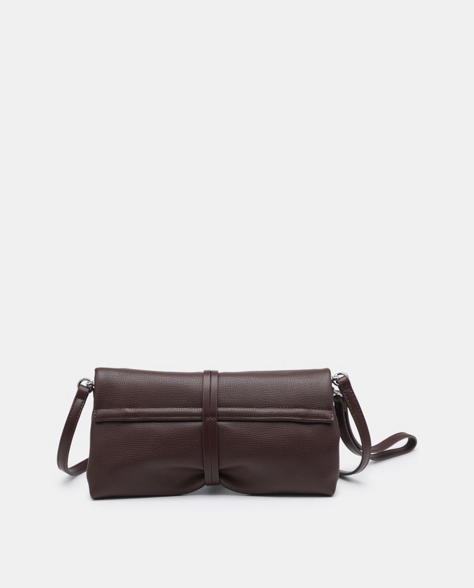 Bolso de mano con detalle frontal - Pepe Moll - Marrón oscuro Marrón oscuro-3