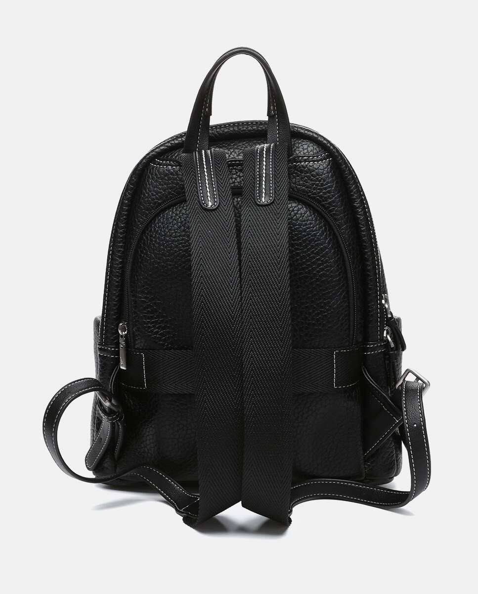 Mochila Oceans Diary em Materiais Reciclados - Preto Preto-3