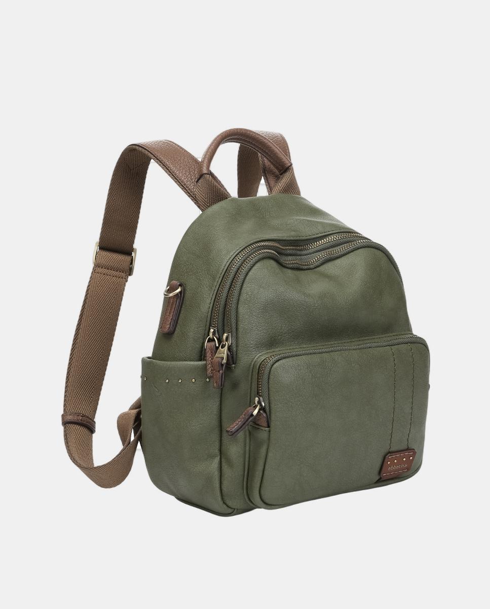 Mochila Freedom en materiales reciclados - Abbacino - Camel Verde-2