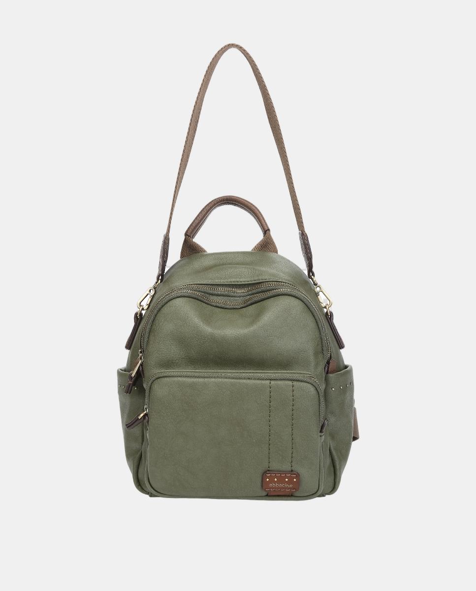 Mochila Freedom en materiales reciclados - Abbacino - Camel Verde-4