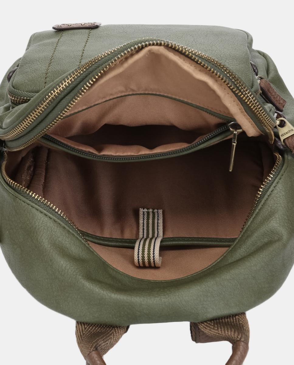 Mochila Freedom en materiales reciclados - Abbacino - Camel Verde-5