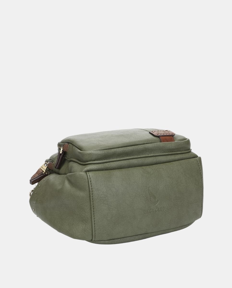 Mochila Freedom en materiales reciclados - Abbacino - Camel Verde-6