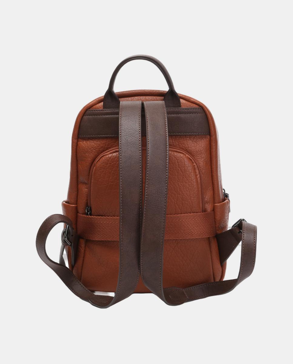 Mochila Freedom em Materiais Reciclados Castanho-3