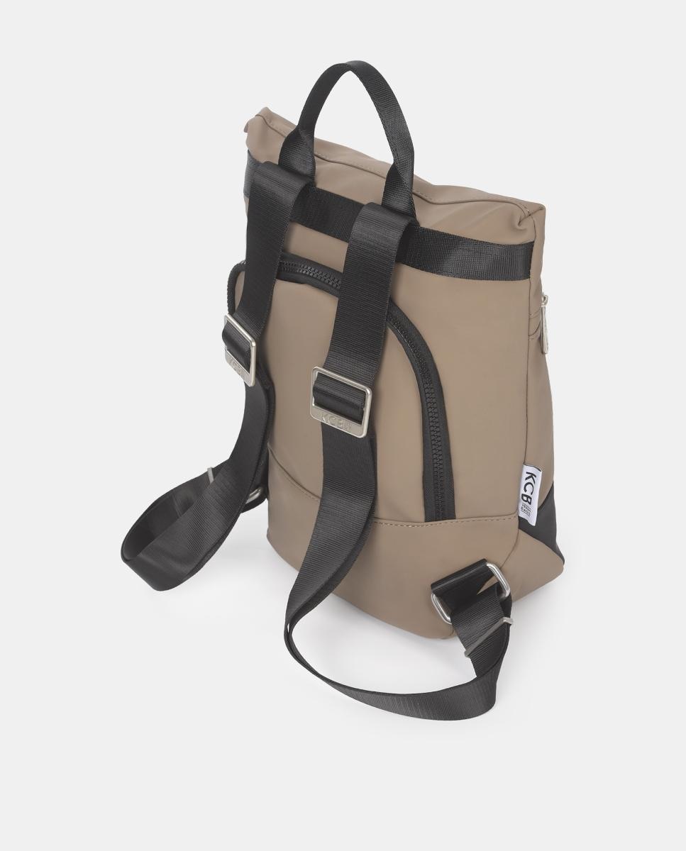 Mochila Antirroubo Pequena Base Castanho-2