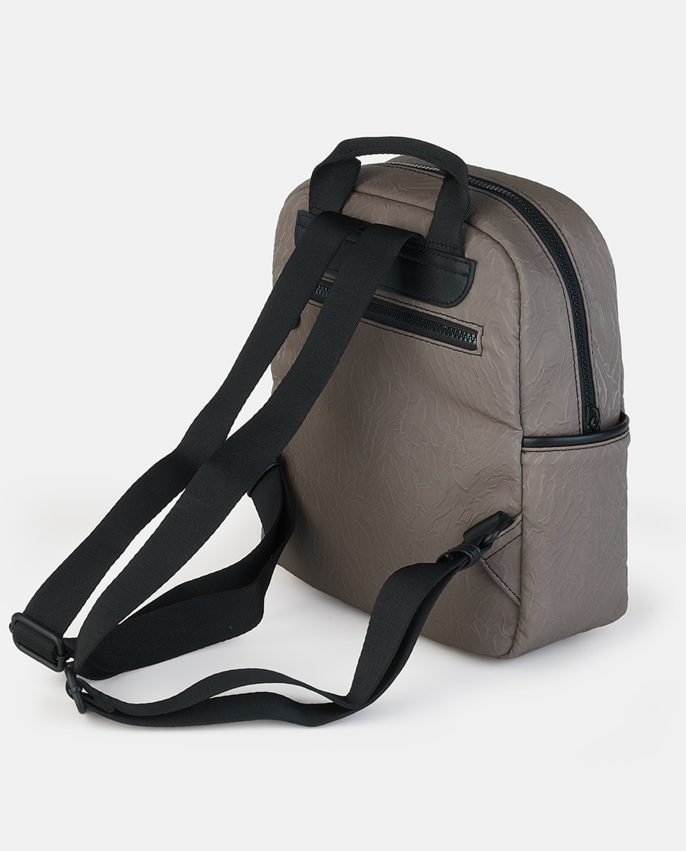 Mochila com Fecho de Correr Taupe-2