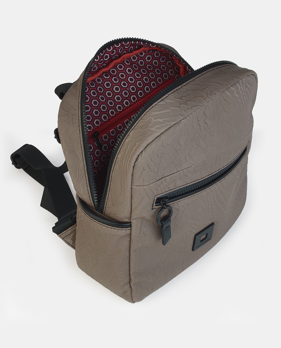 Mochila com Fecho de Correr Taupe-3