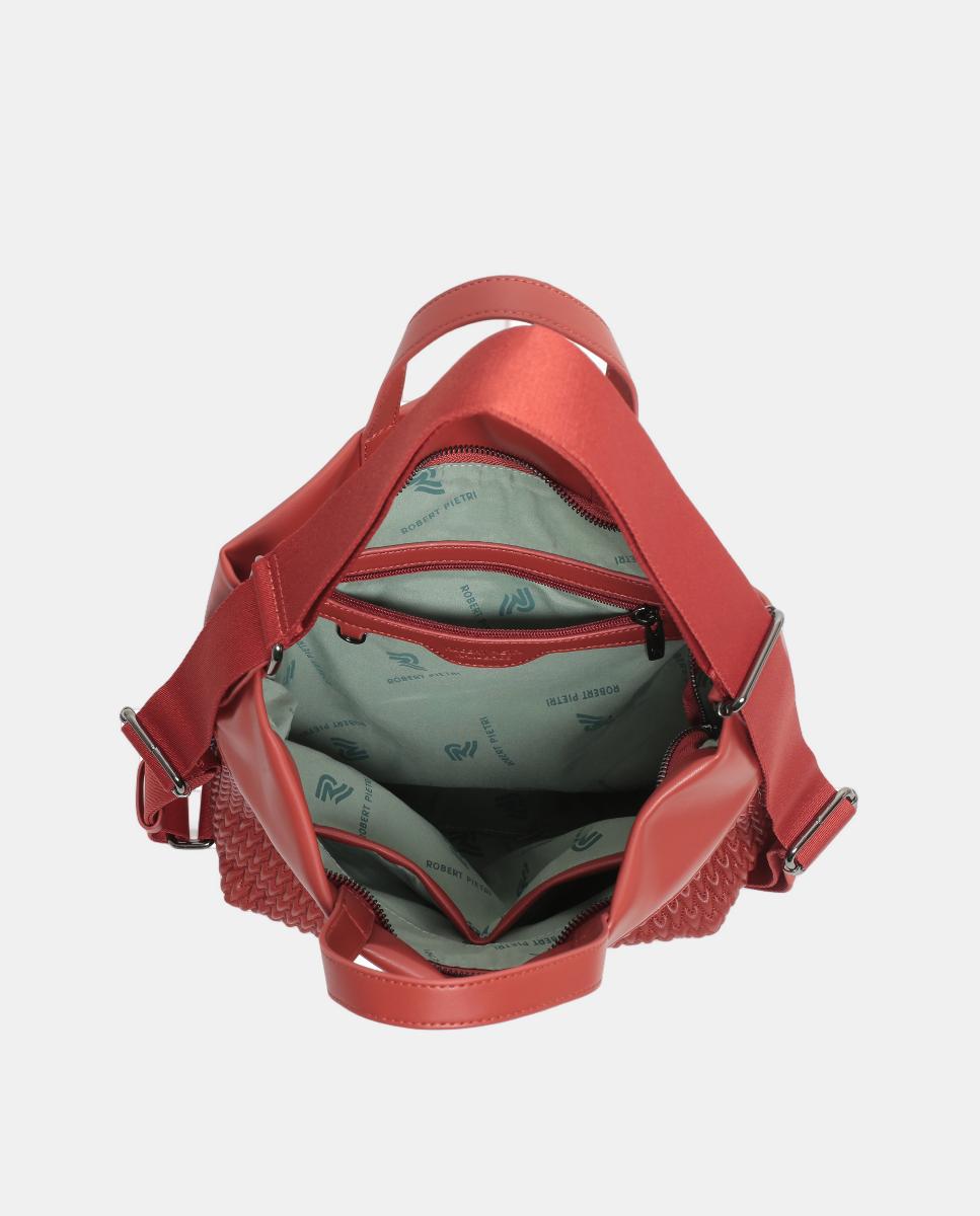 Mala de PU Conversível em Mochila Laranja-3