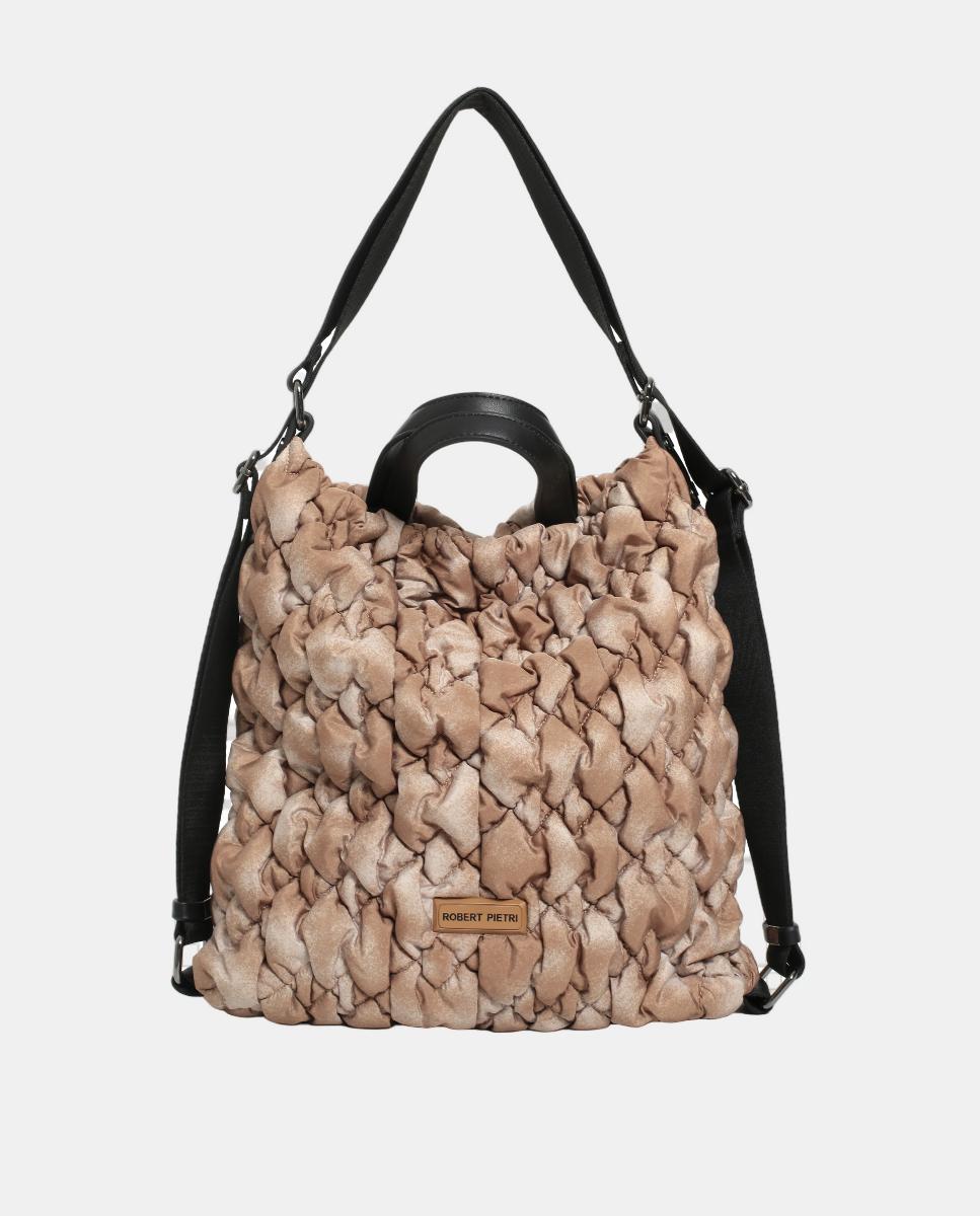 Mala de Nylon Conversível em Mochila Natural-1