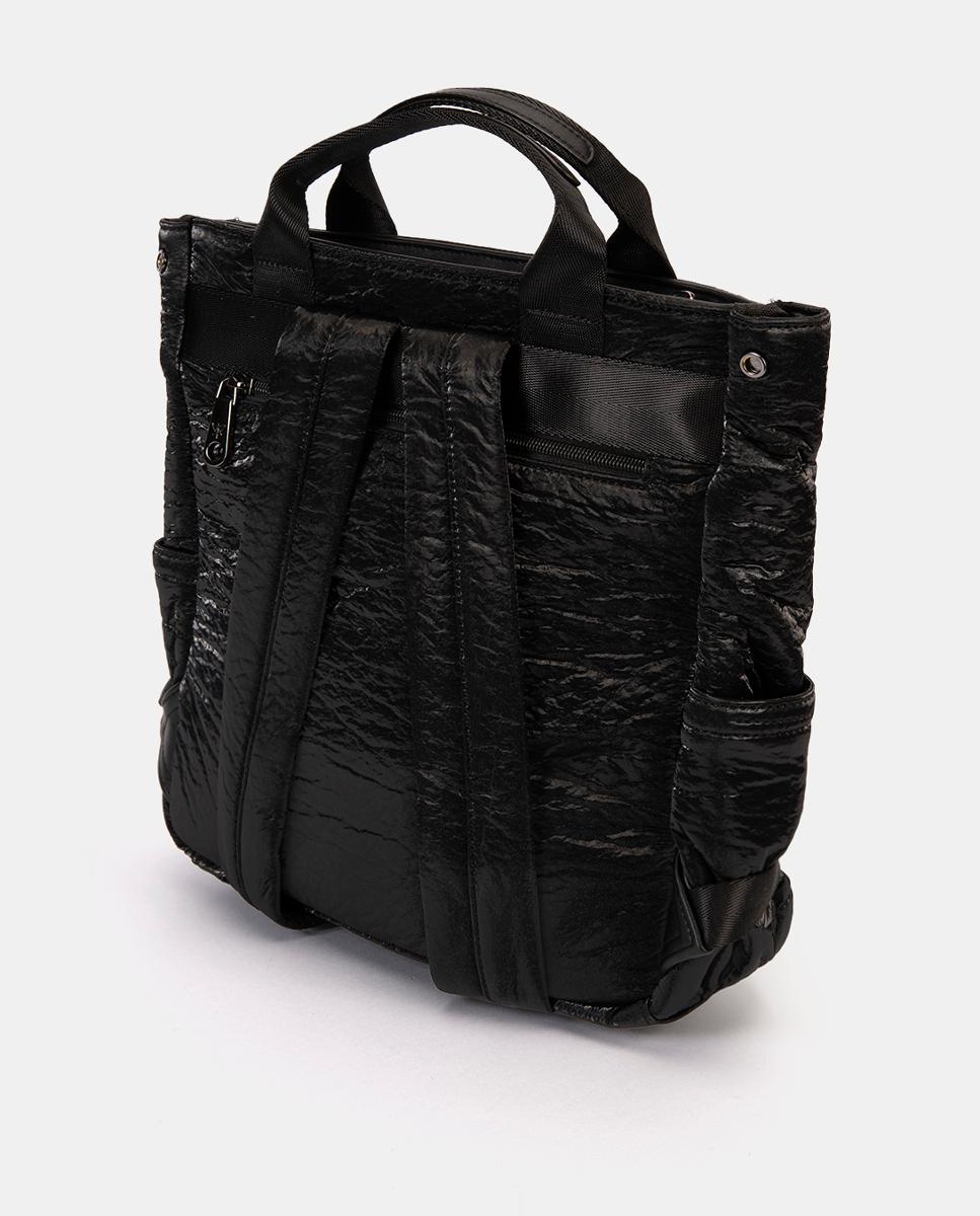 Mochila de Nylon Acolchoado Preto-2