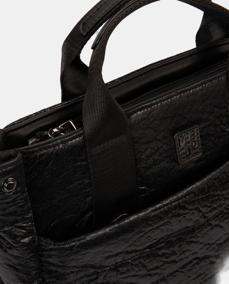 Mochila de Nylon Acolchoado Preto-3