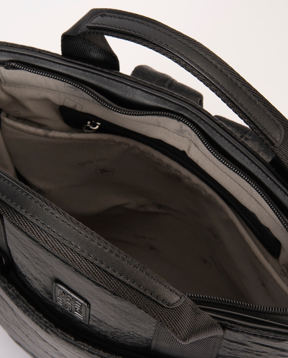 Mochila de Nylon Acolchoado Preto-4