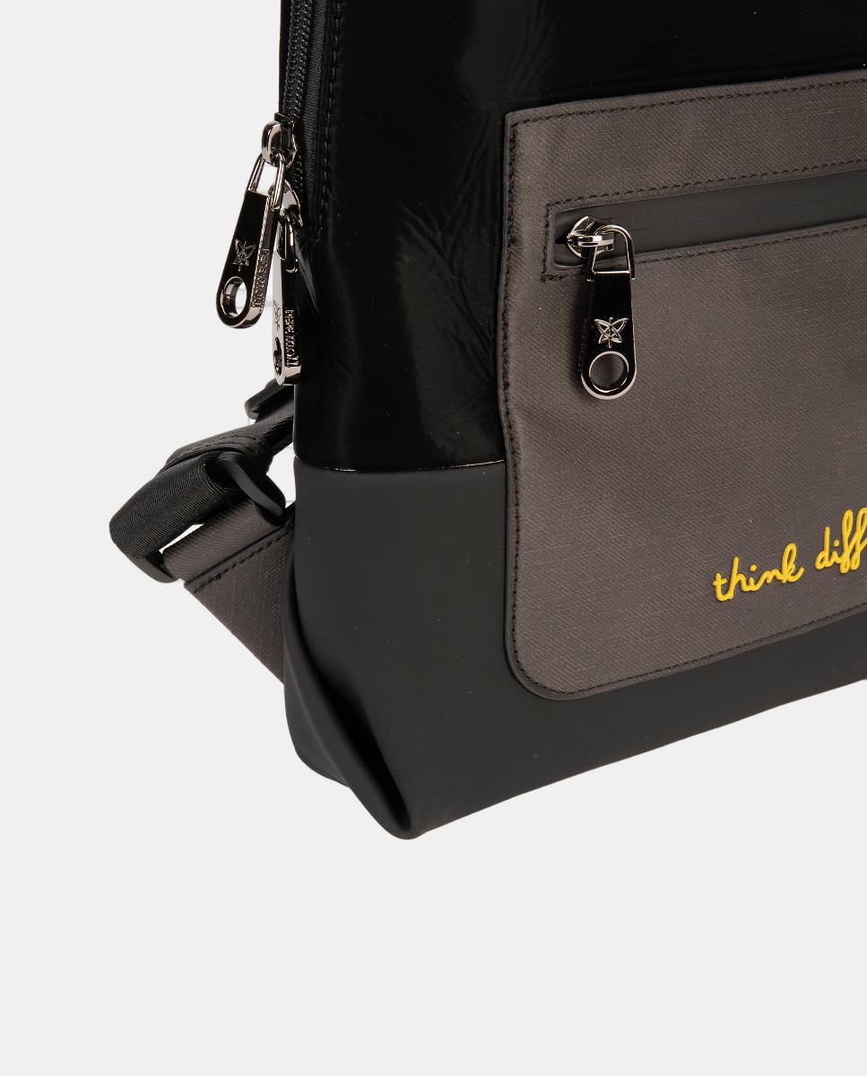 Mochila de nylon Preto-3