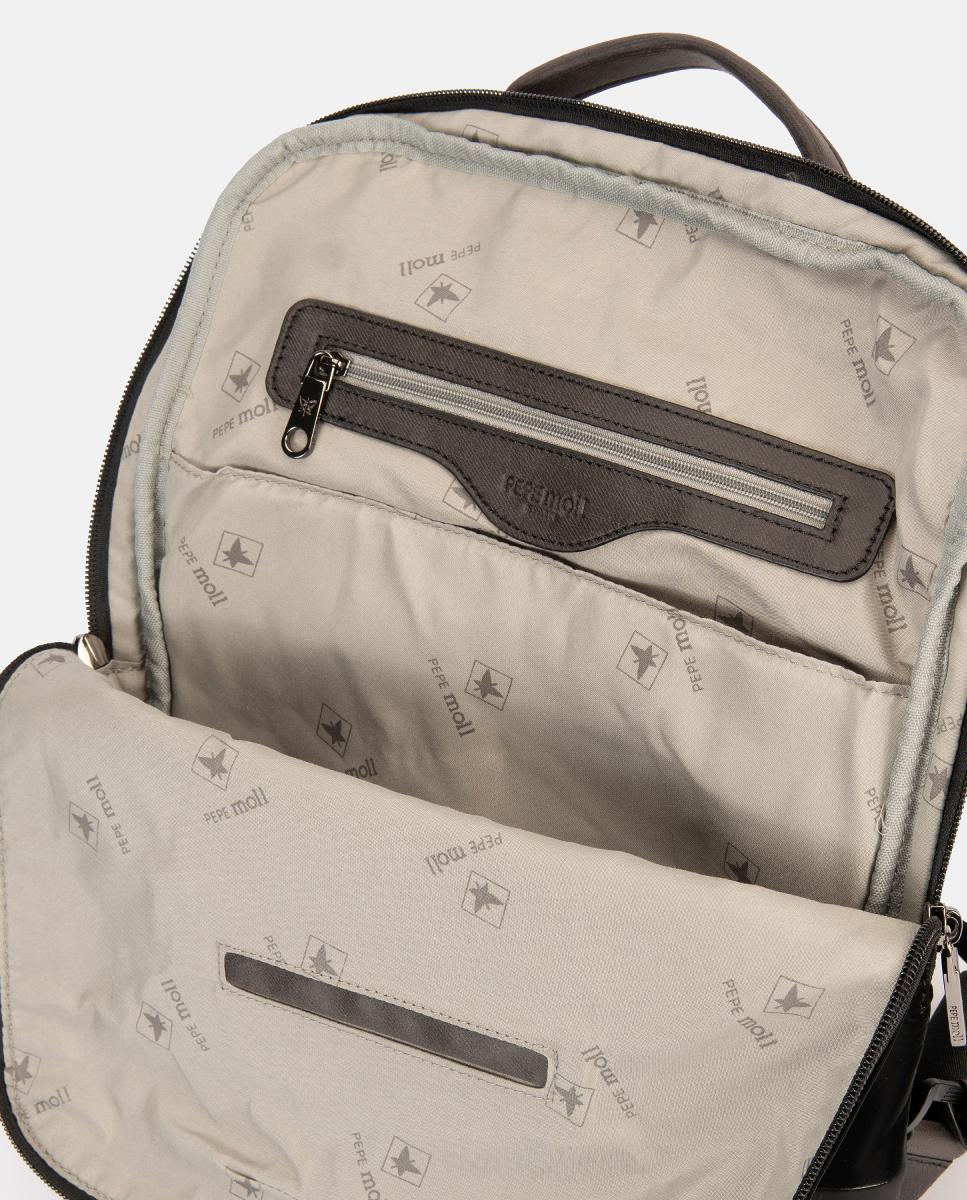 Mochila de nylon Preto-4