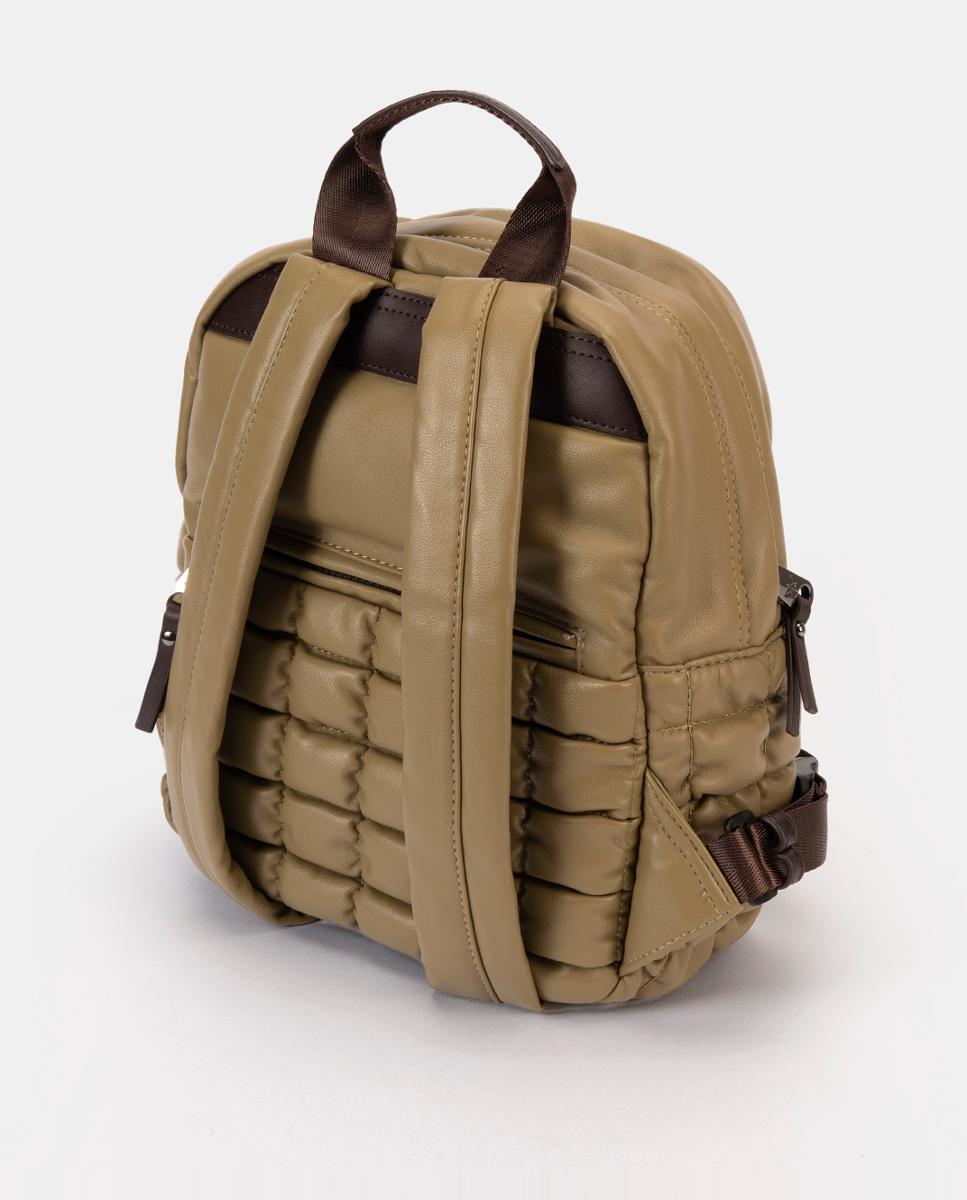 Mochila Acolchoada Franzida Verde-militar-2