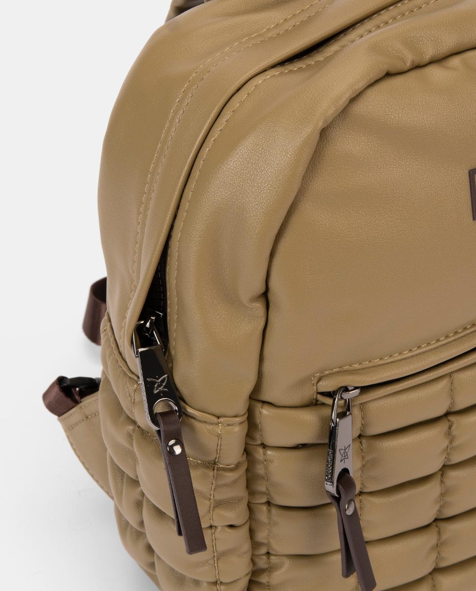 Mochila Acolchoada Franzida Verde-militar-3