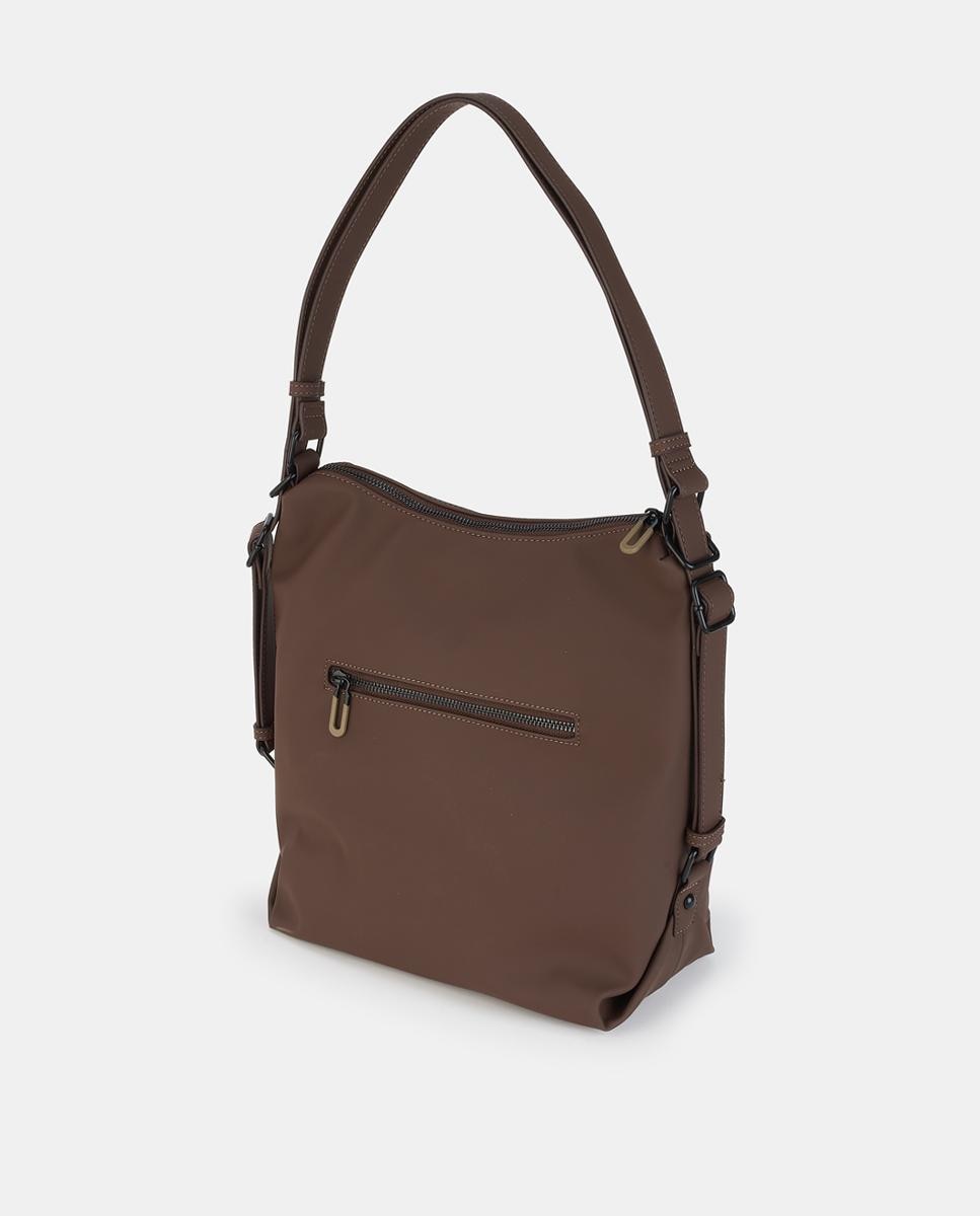 Mala-Mochila com Fecho de Correr Castanho-2