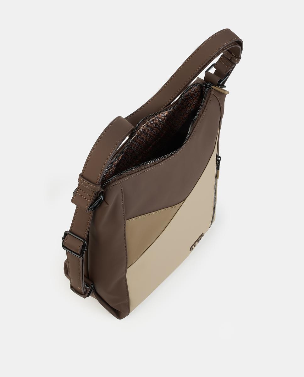 Mala-Mochila com Fecho de Correr Castanho-3