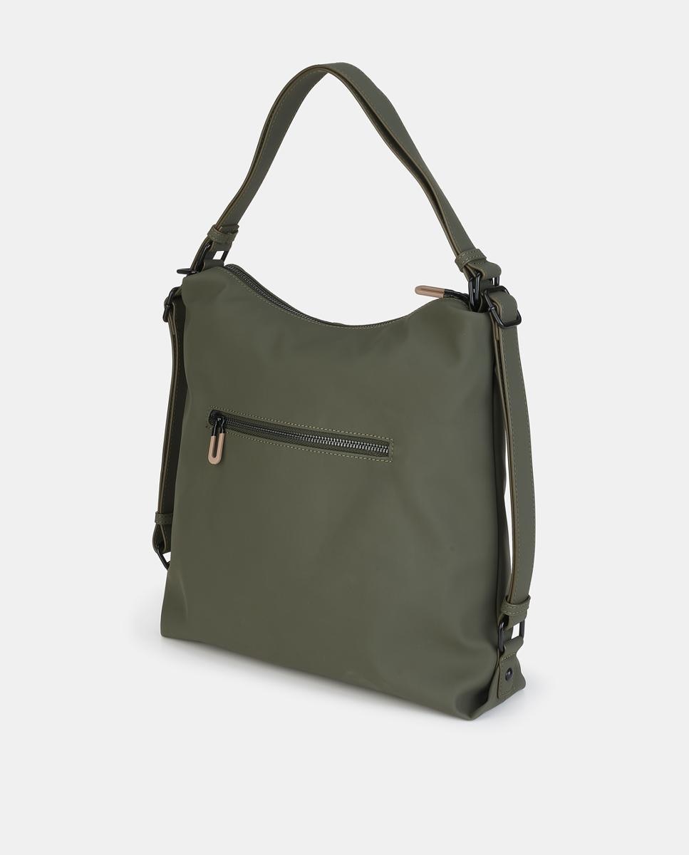 Mala-Mochila com Fecho de Correr Caqui-2