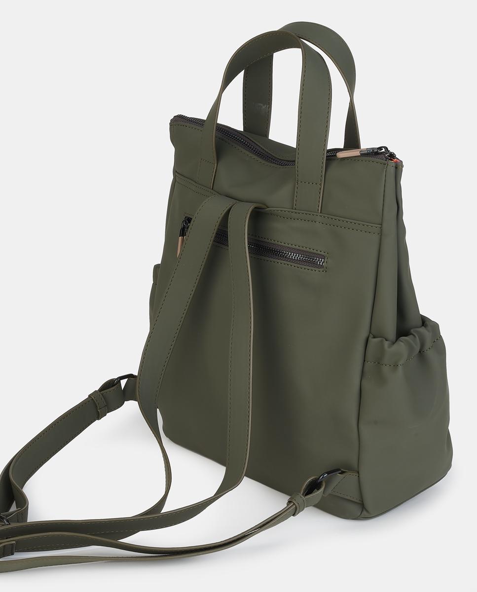 Mochila com Fecho de Correr Caqui-2