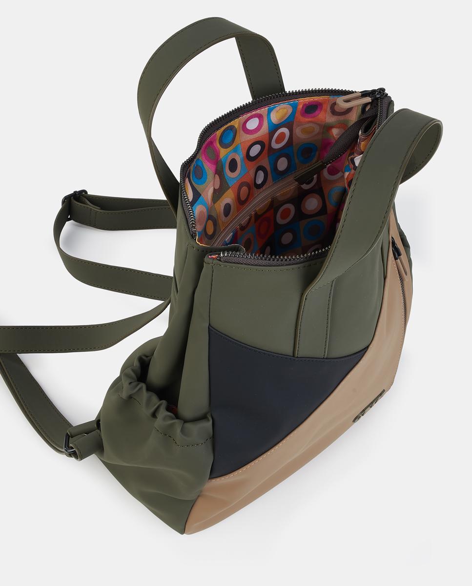 Mochila com Fecho de Correr Caqui-3
