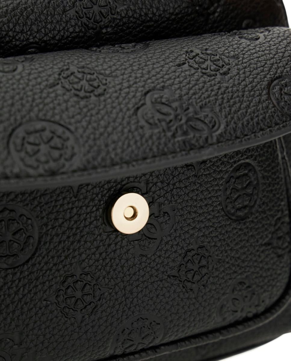 Mochila com Fecho de Correr e Botão Preto-3