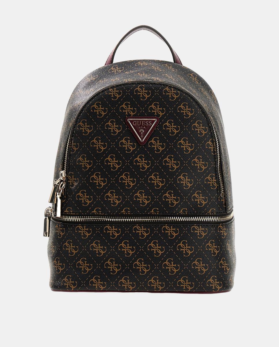 Mochila com Fecho de Correr Castanho-escuro-1