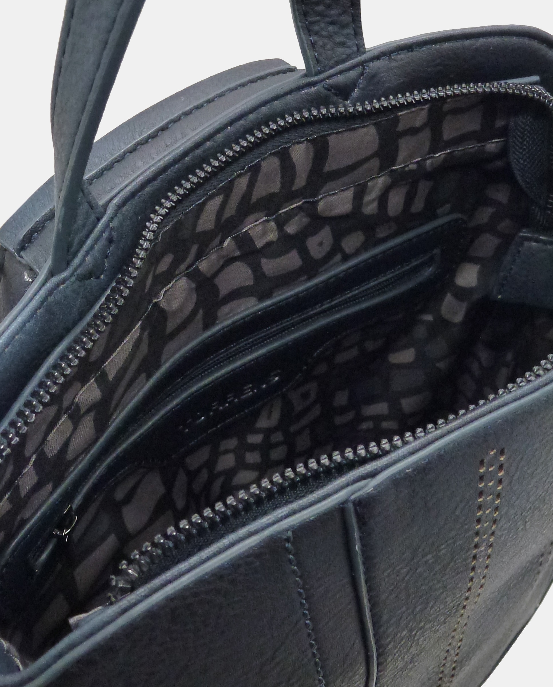 Mochila com Alça de Finalidade Dupla e Fecho de Correr Azul-marinho-3