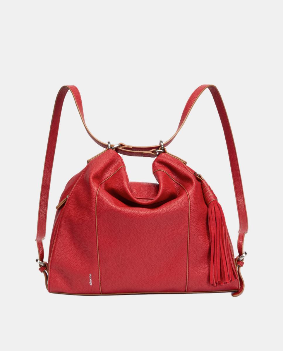 Mala Multifunções com Borla Vermelho-4