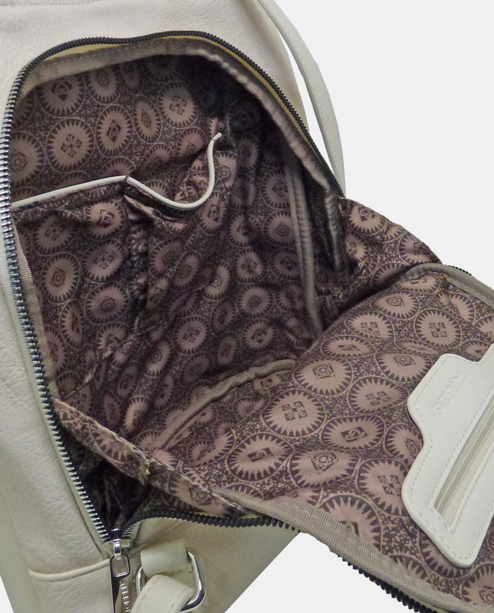 Mochila Antirroubo com Alça de Finalidade Dupla e Fecho de Correr Cru-3