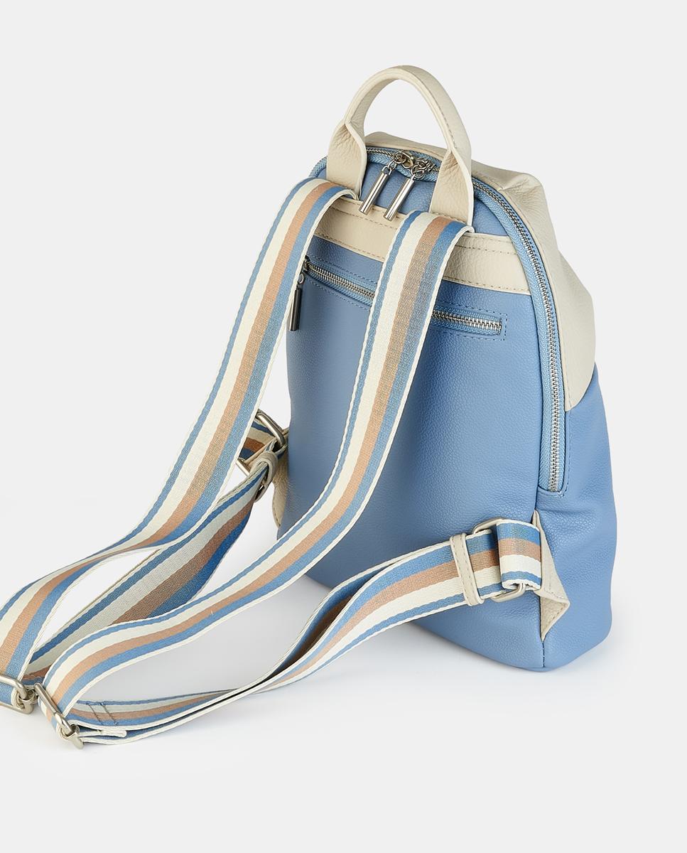 Mochila com Fecho de Correr Azul-2
