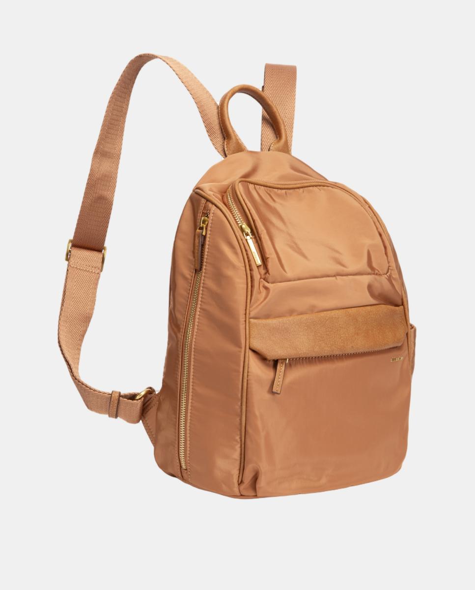 Mochila em Tecido com Bolsos Castanho-2