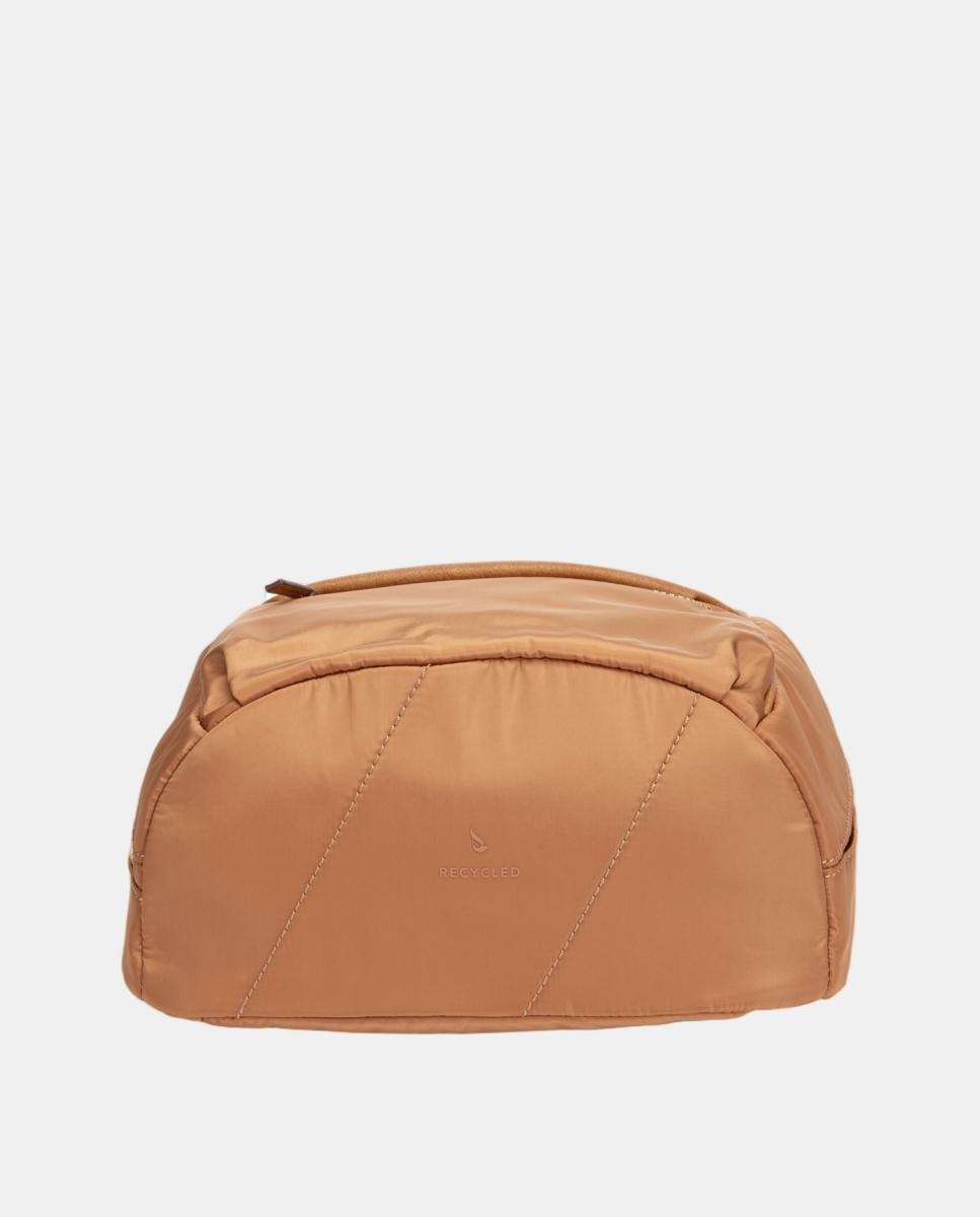 Mochila em Tecido com Bolsos Castanho-4