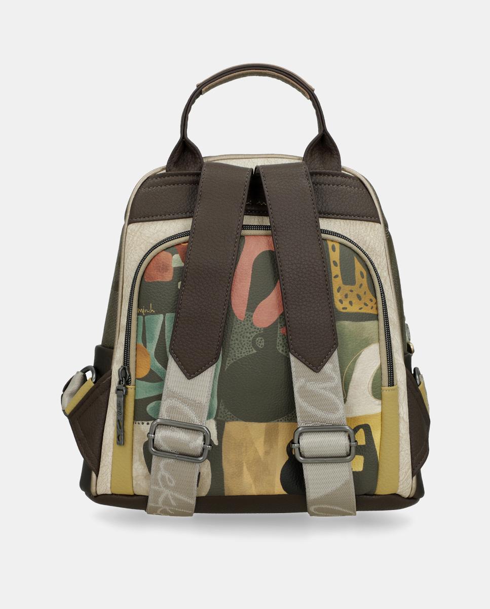 Mochila com Bolso à Frente Muse Multicolor-3