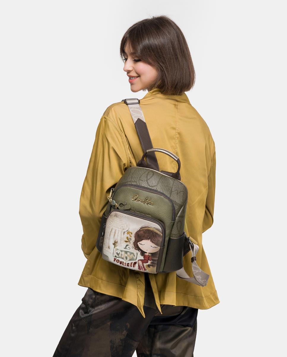 Mochila com Bolso à Frente Muse Multicolor-6