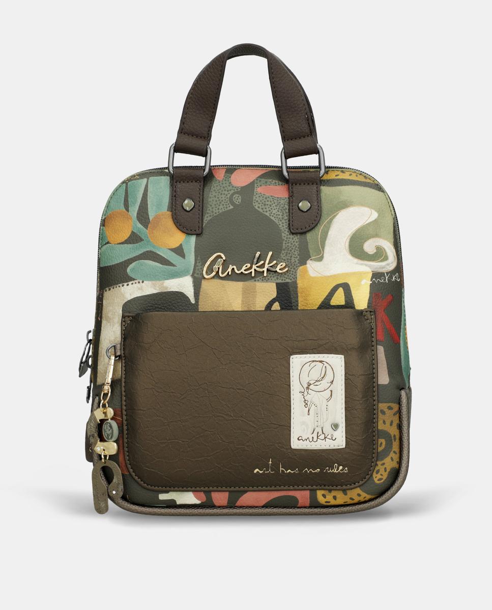 Mochila Estampada com Alça Curta Amphora Multicolor-1